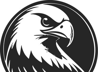 Black and white basic logo with nice eagle