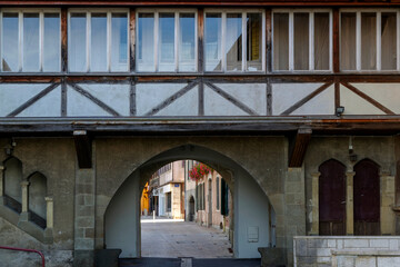 Fototapeta na wymiar Balade dans la ville de Thonon-les-Bains en France