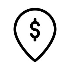 bank location icon or logo isolated sign symbol vector illustration - high quality black style vector icons