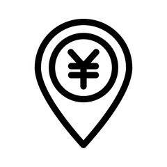 bank location icon or logo isolated sign symbol vector illustration - high quality black style vector icons