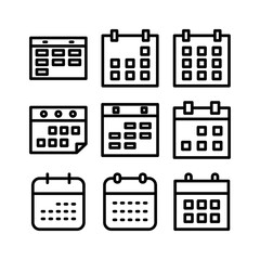 calendar icon or logo isolated sign symbol vector illustration - high quality black style vector icons