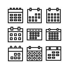 calendar icon or logo isolated sign symbol vector illustration - high quality black style vector icons
