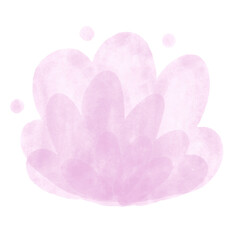 Pink Blossom on transparent background 