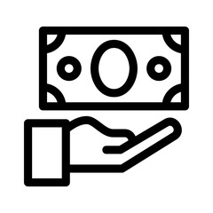 cash payment icon or logo isolated sign symbol vector illustration - high quality black style vector icons