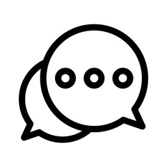 chat bubble icon or logo isolated sign symbol vector illustration - high quality black style vector icons