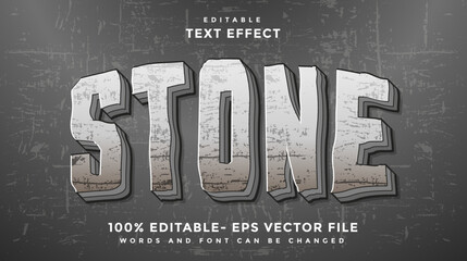 Stone Editable Text Effect Design Template, Effect Saved In Graphic Style