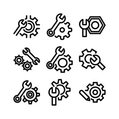 custom settings icon or logo isolated sign symbol vector illustration - high quality black style vector icons