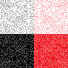 Geometric ornament pattern wallpaper red