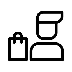 customer icon or logo isolated sign symbol vector illustration - high quality black style vector icons