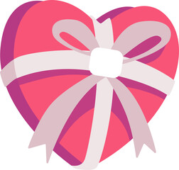 Romantic heart shape illustration for Valentine's Day concept