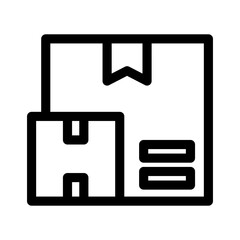 delivery box icon or logo isolated sign symbol vector illustration - high quality black style vector icons