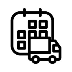 delivery schedule icon or logo isolated sign symbol vector illustration - high quality black style vector icons
