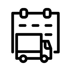 delivery schedule icon or logo isolated sign symbol vector illustration - high quality black style vector icons