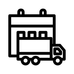 delivery schedule icon or logo isolated sign symbol vector illustration - high quality black style vector icons