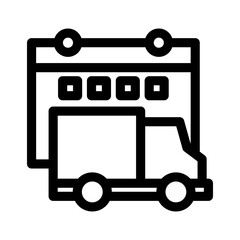 delivery schedule icon or logo isolated sign symbol vector illustration - high quality black style vector icons