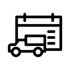 delivery schedule icon or logo isolated sign symbol vector illustration - high quality black style vector icons