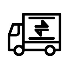delivery truck icon or logo isolated sign symbol vector illustration - high quality black style vector icons
