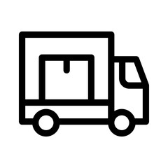 delivery truck icon or logo isolated sign symbol vector illustration - high quality black style vector icons