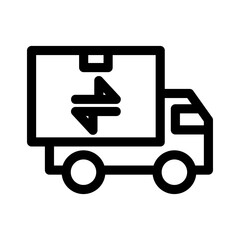 delivery truck icon or logo isolated sign symbol vector illustration - high quality black style vector icons