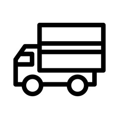 delivery truck icon or logo isolated sign symbol vector illustration - high quality black style vector icons
