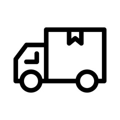 delivery truck icon or logo isolated sign symbol vector illustration - high quality black style vector icons