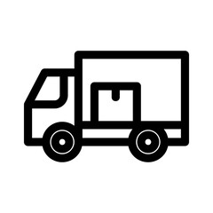 Fototapeta na wymiar delivery truck icon or logo isolated sign symbol vector illustration - high quality black style vector icons