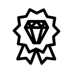 diamond badge icon or logo isolated sign symbol vector illustration - high quality black style vector icons