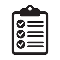 Clipboard and checklist icon. Project management, questionnaire icon. To do list vector icon for web site and app design.