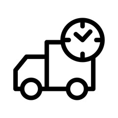 fast delivery icon or logo isolated sign symbol vector illustration - high quality black style vector icons