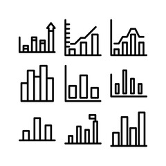 graph icon or logo isolated sign symbol vector illustration - high quality black style vector icons