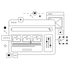Digital User Interface App Interface Concept Vector