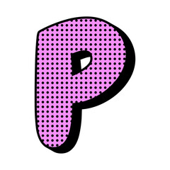 90s Geometric Pop Art Logo Letter