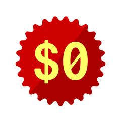 For free ( 0 dollar ) vector icon illustration