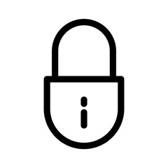 lock icon or logo isolated sign symbol vector illustration - high quality black style vector icons