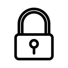 lock icon or logo isolated sign symbol vector illustration - high quality black style vector icons