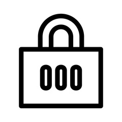 lock icon or logo isolated sign symbol vector illustration - high quality black style vector icons