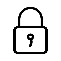 lock icon or logo isolated sign symbol vector illustration - high quality black style vector icons