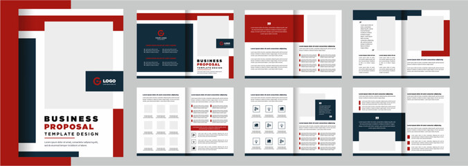 Fototapeta na wymiar Minimalist business proposal or company profile corporate brochure layout design template
