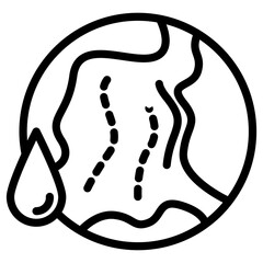 earth with water icon