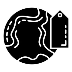 earth and tags icon