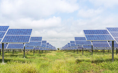solar cells or photovoltaics in solar power station alternative clean renewable energy efficiency - 570180074