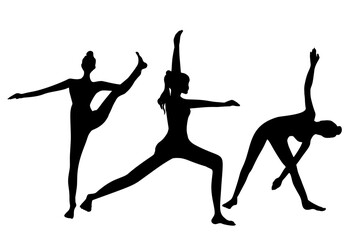 yoga pose silhouette