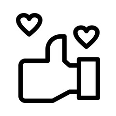 please like icon or logo isolated sign symbol vector illustration - high quality black style vector icons