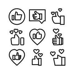 please like icon or logo isolated sign symbol vector illustration - high quality black style vector icons