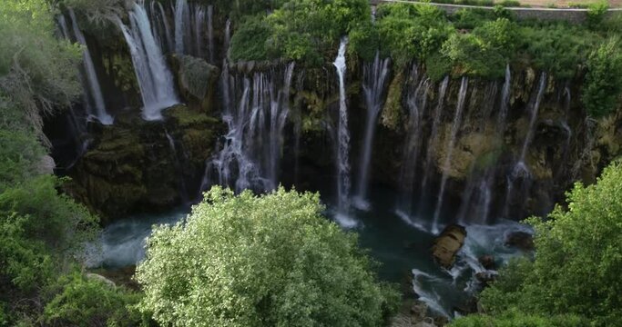 Ground bridge waterfall mystical nature and wonderful waterfall