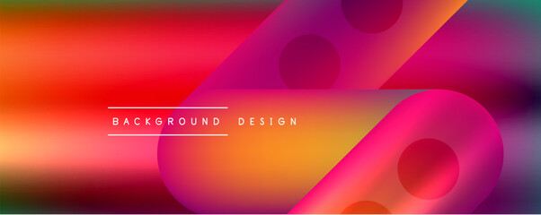 Round shapes and lines with fluid gradients abstract background. Vector illustration for wallpaper, banner, background, leaflet, catalog, cover, flyer