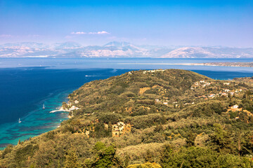 Obraz premium Blick über den Südosten der Insel Korfu