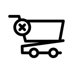 remove from cart icon or logo isolated sign symbol vector illustration - high quality black style vector icons