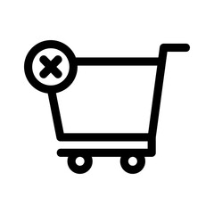 remove from cart icon or logo isolated sign symbol vector illustration - high quality black style vector icons