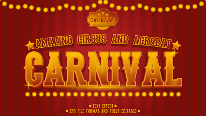 Circus Carnival Background and Text Effect